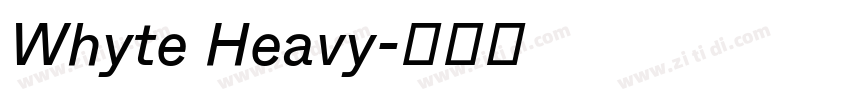Whyte Heavy字体转换